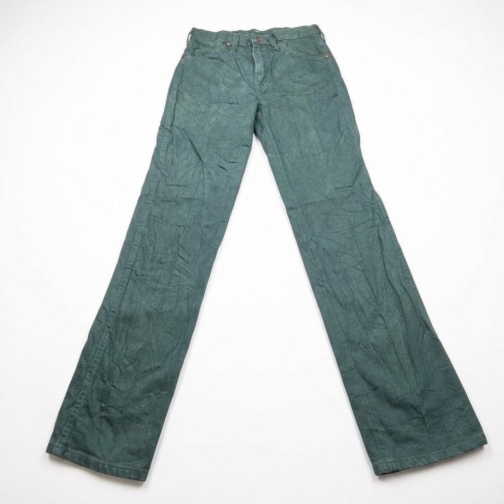Vintage Wrangler 936GRL Green Cowboy Cut Slim Fit Jeans Mens 28x32 Made in USA